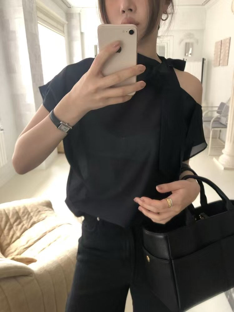 高級的性感露肩綁帶上衣