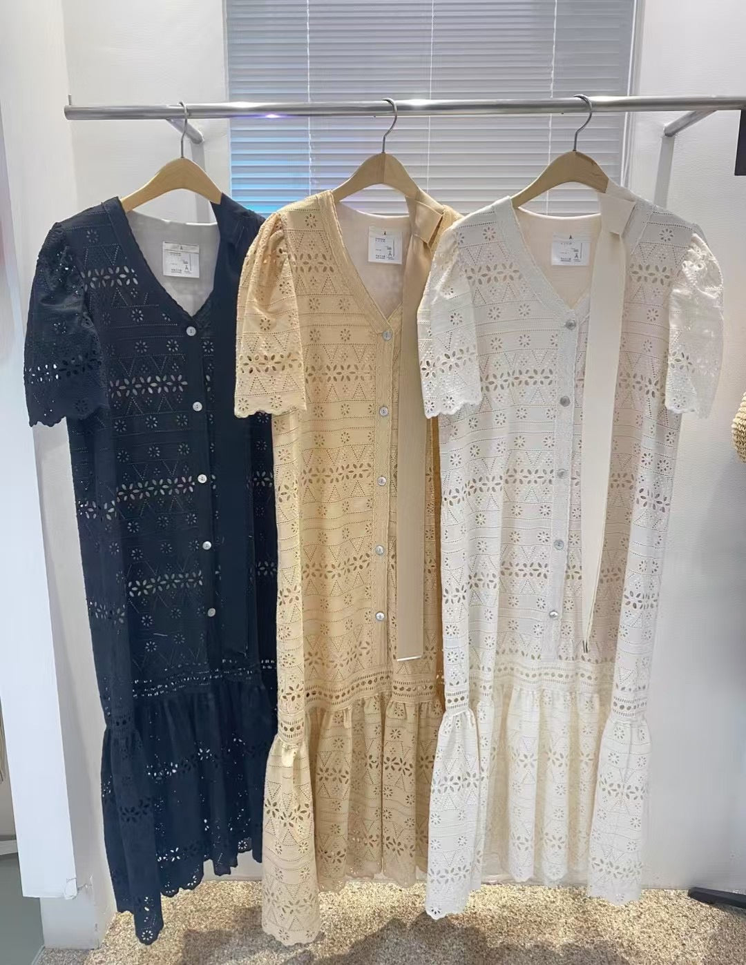 古典氣質蕾絲短袖洋裝