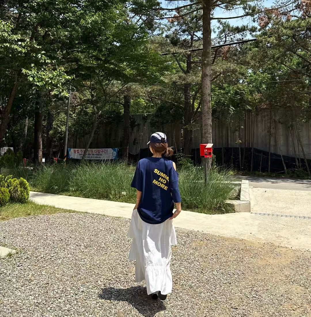 必收SUMMER露肩寬鬆造型T