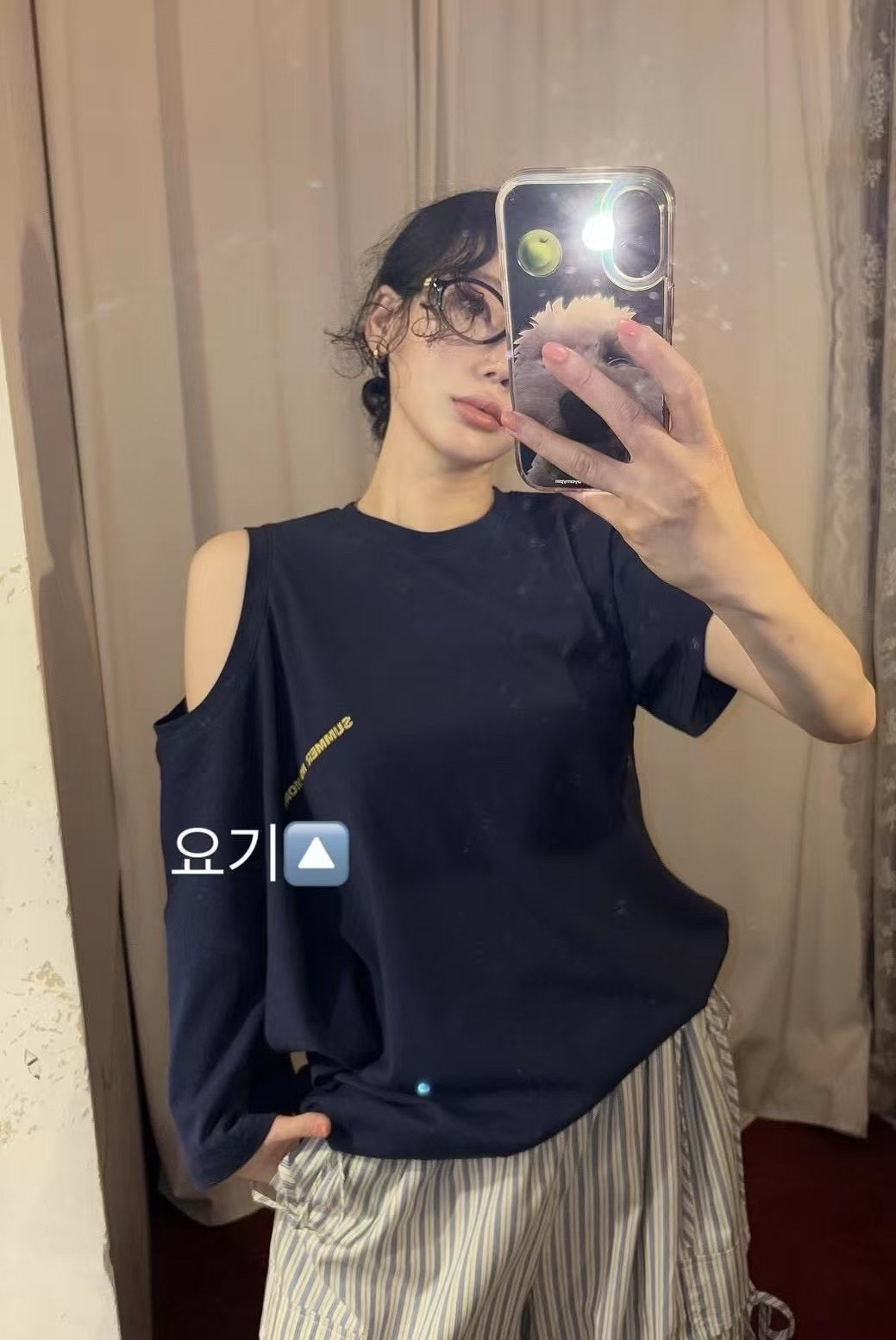 必收SUMMER露肩寬鬆造型T