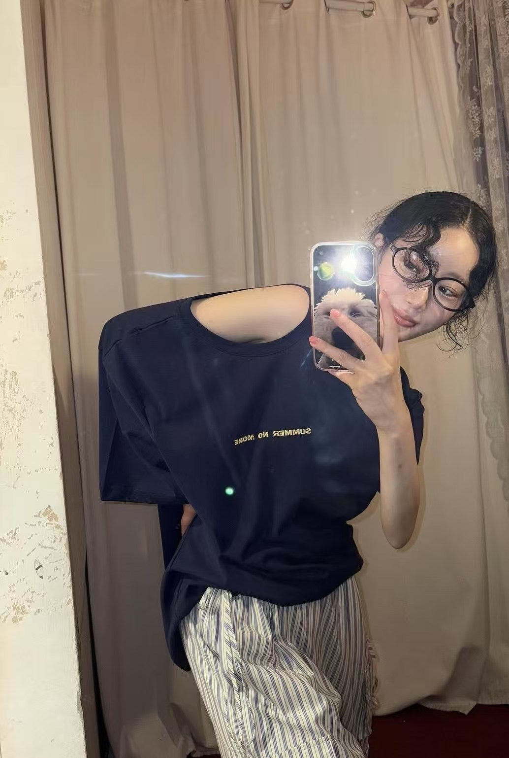 必收SUMMER露肩寬鬆造型T