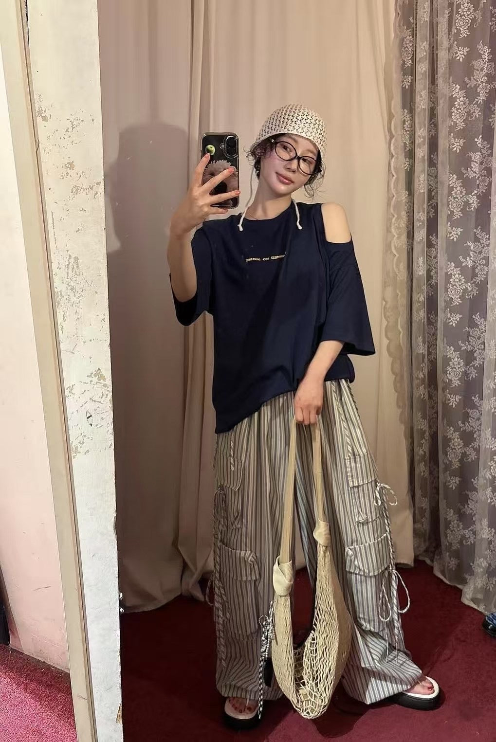 必收SUMMER露肩寬鬆造型T