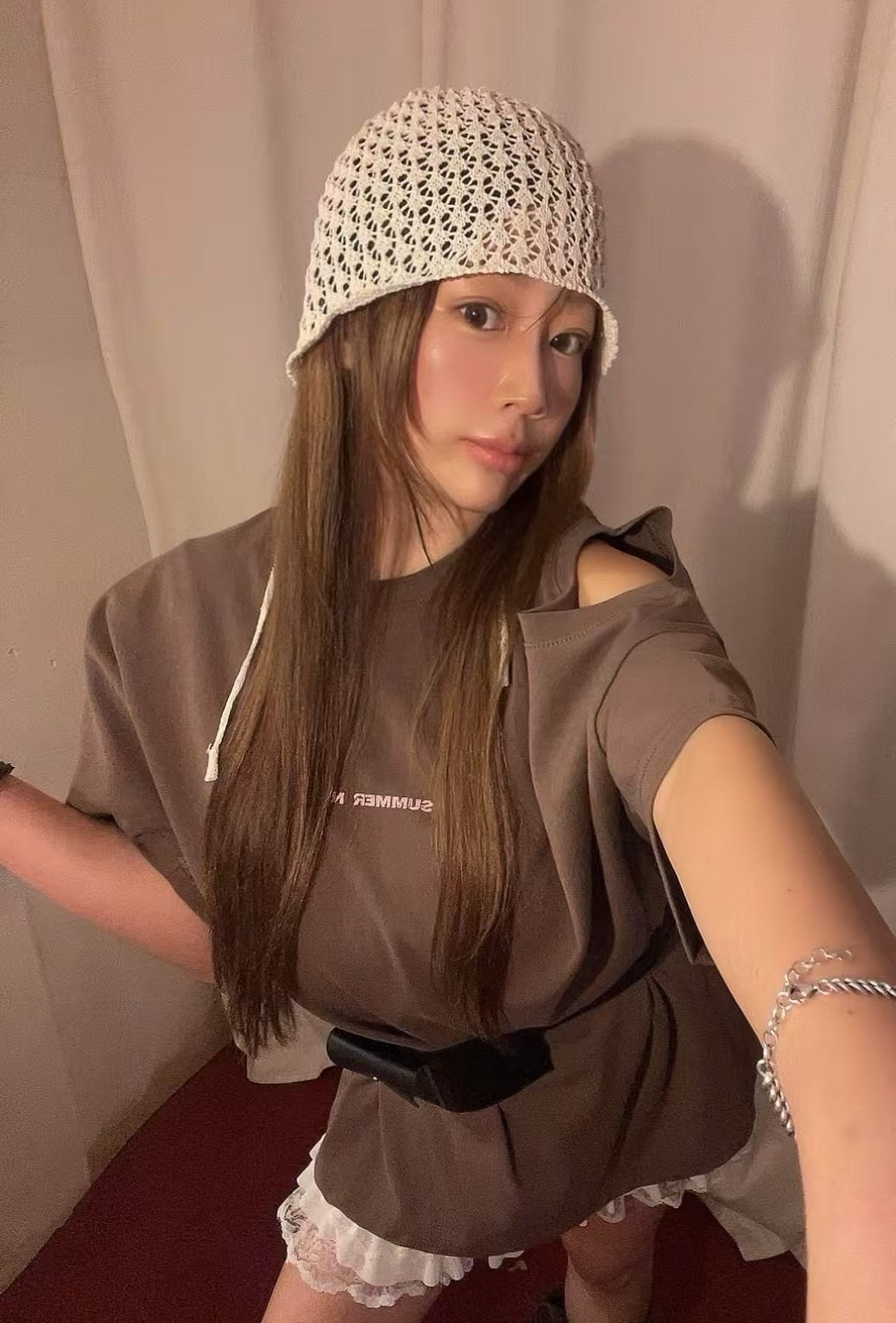 必收SUMMER露肩寬鬆造型T