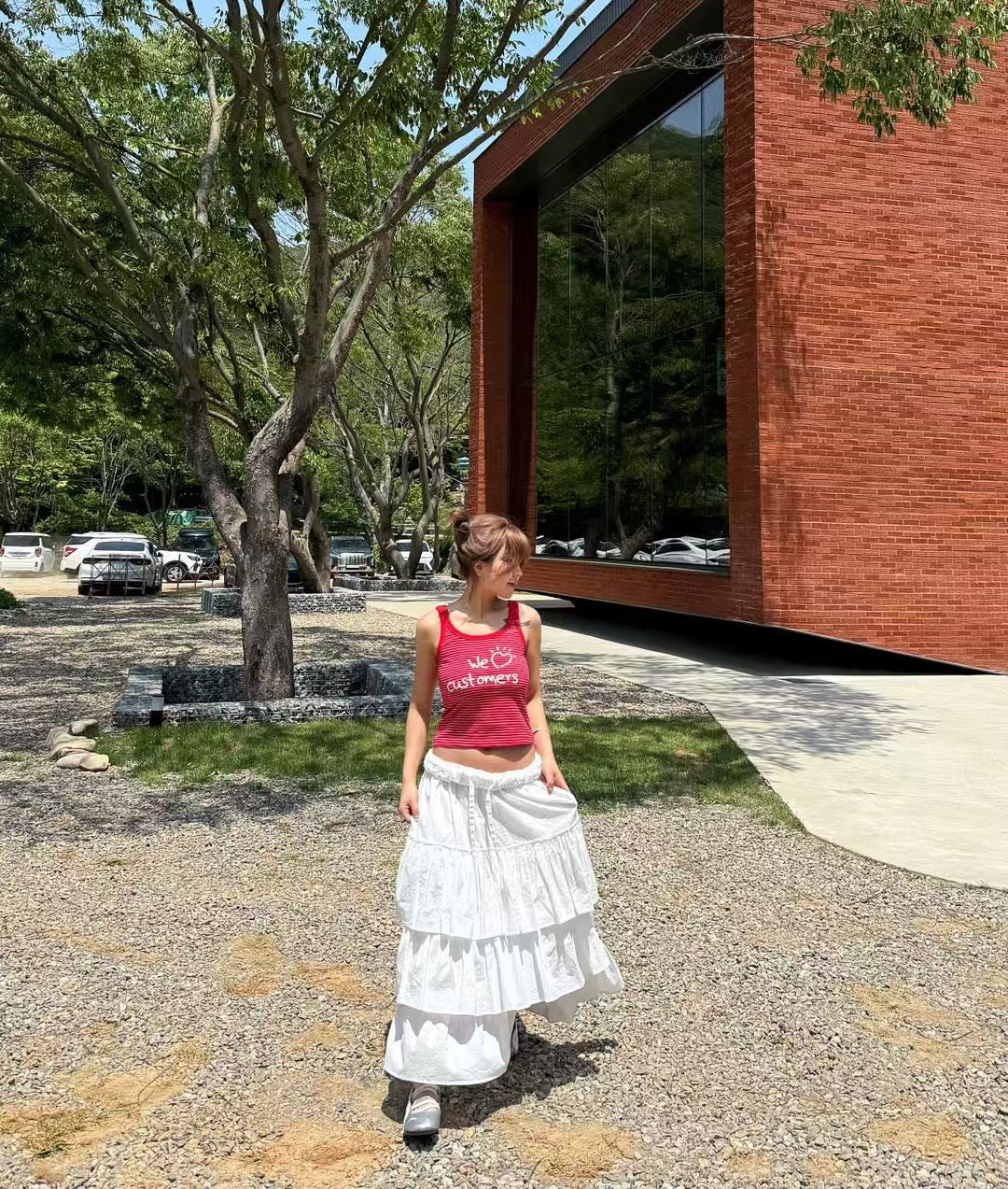 個性甜美兼具抽繩蛋糕裙