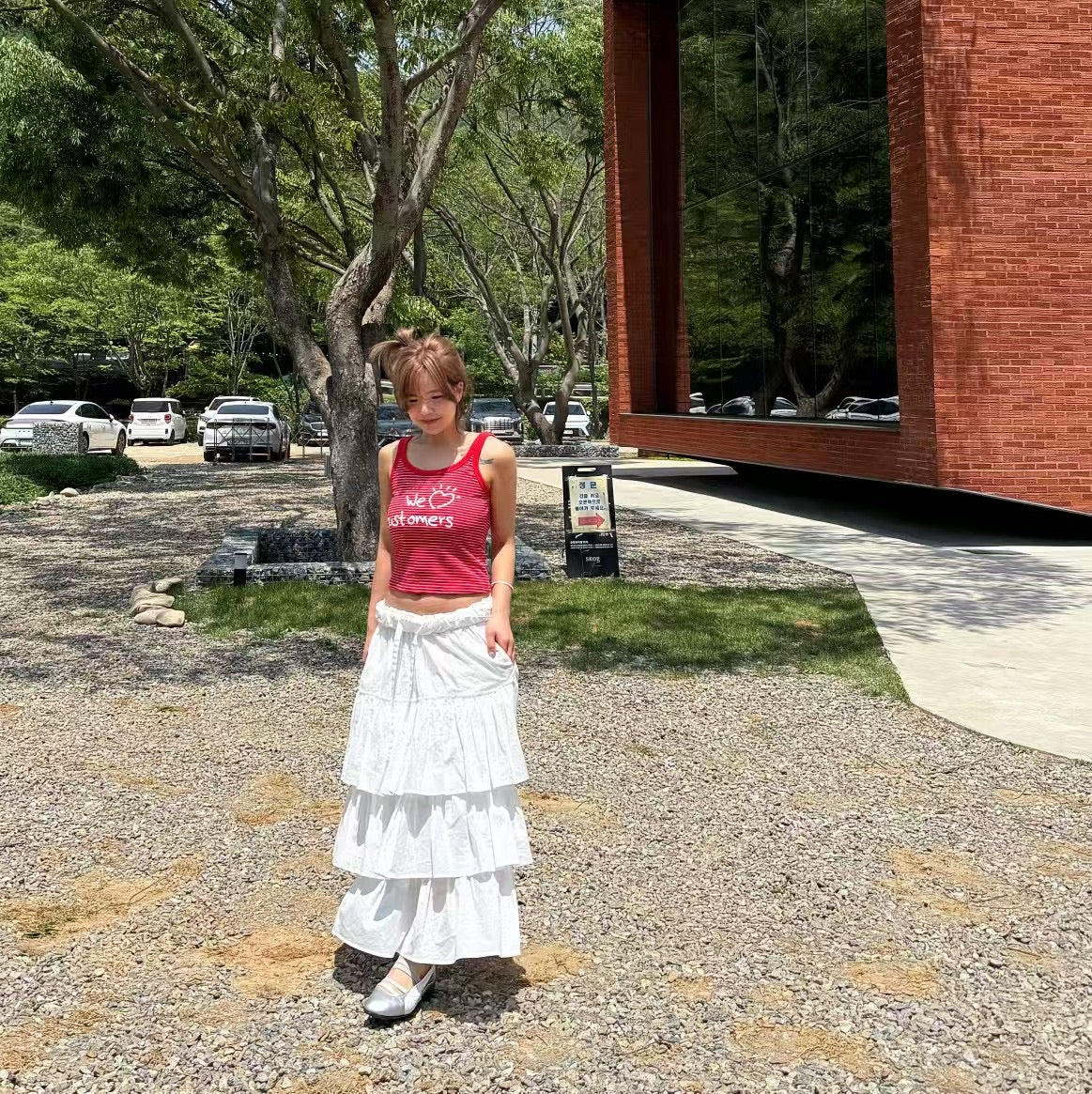 個性甜美兼具抽繩蛋糕裙