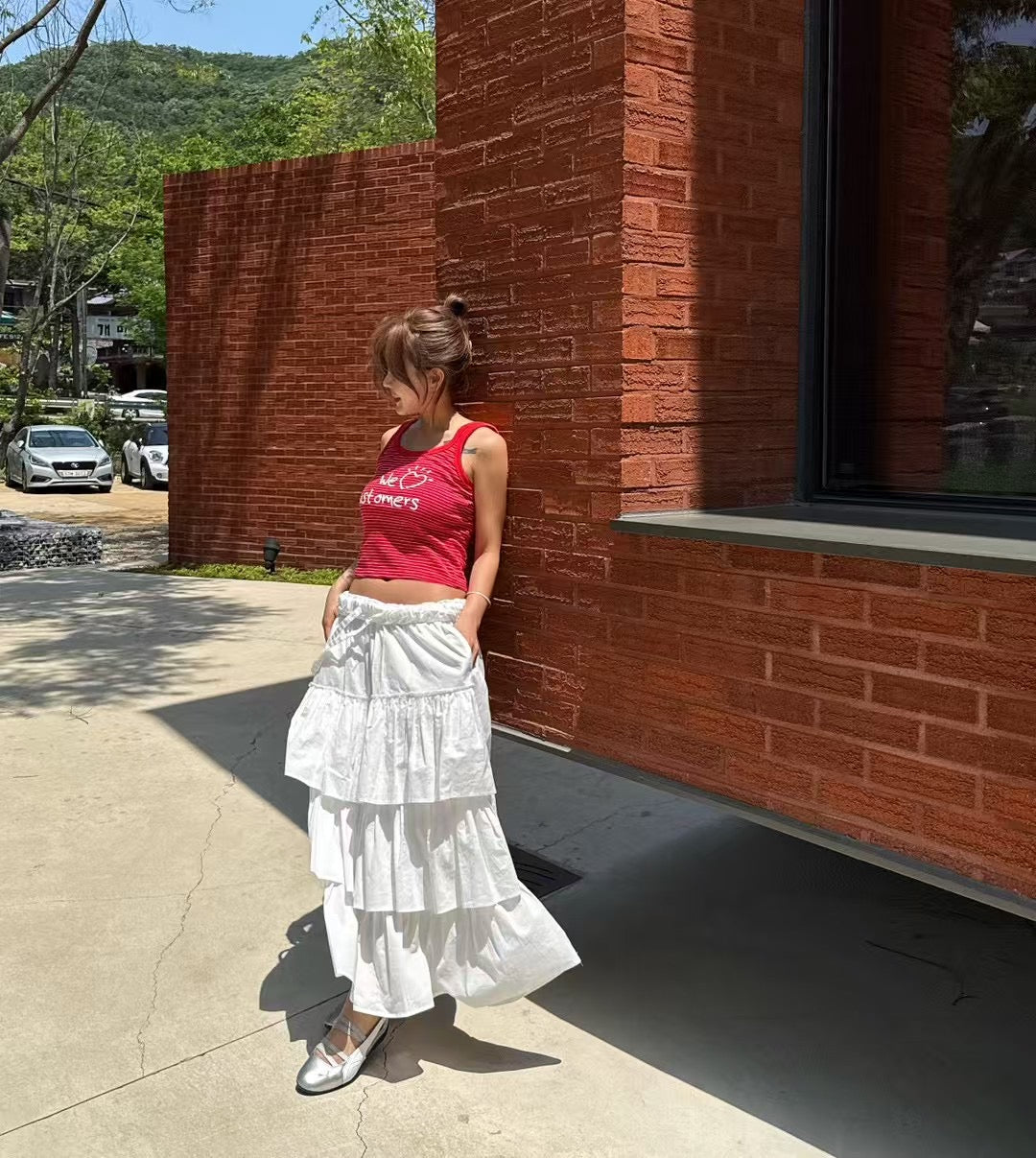 個性甜美兼具抽繩蛋糕裙