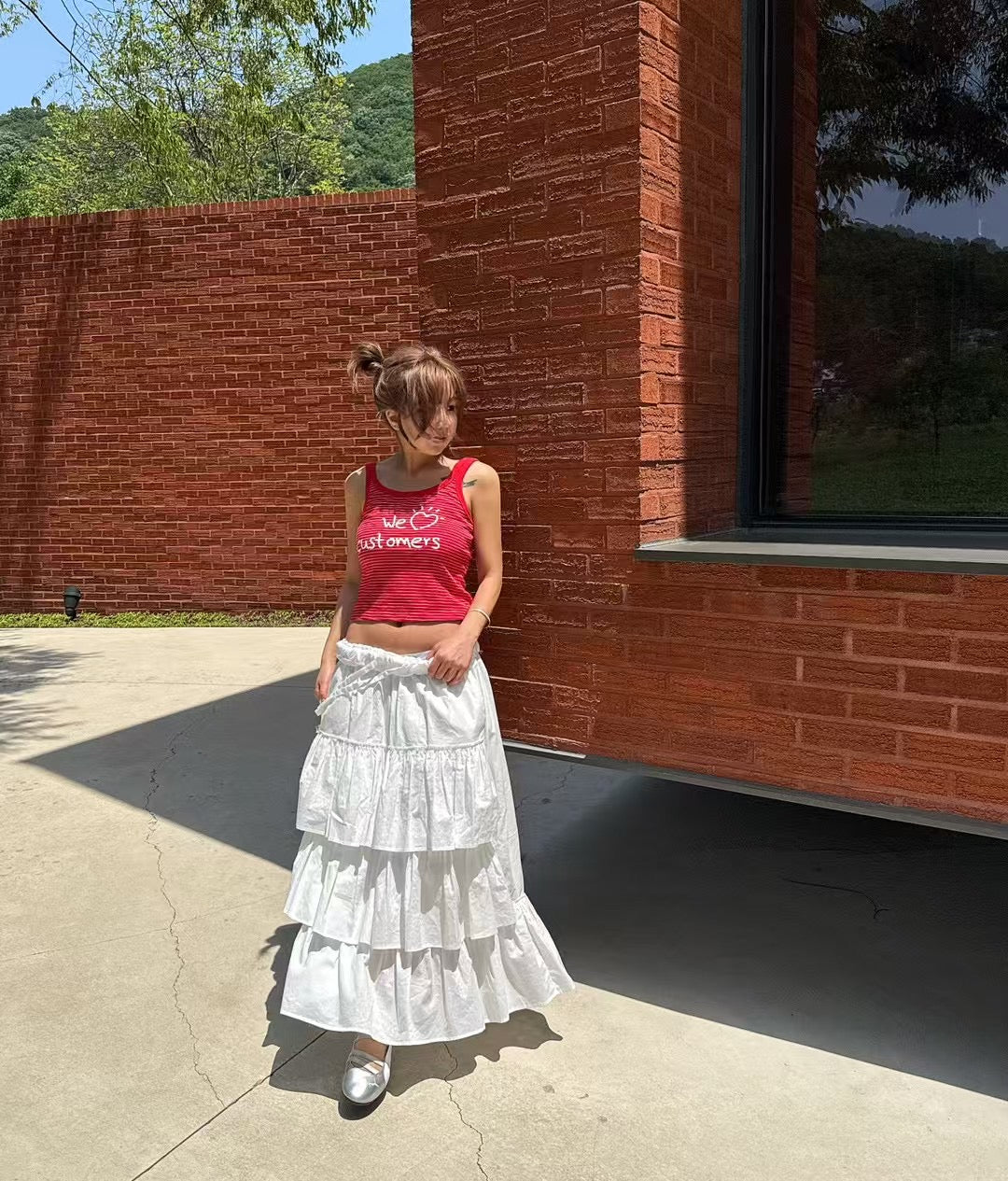 個性甜美兼具抽繩蛋糕裙