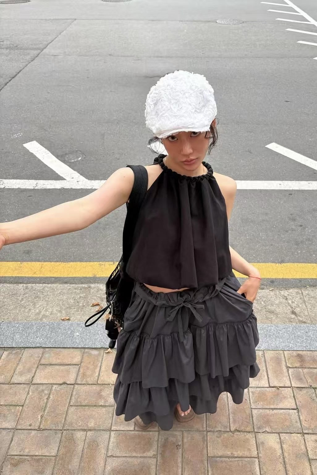 個性甜美兼具抽繩蛋糕裙