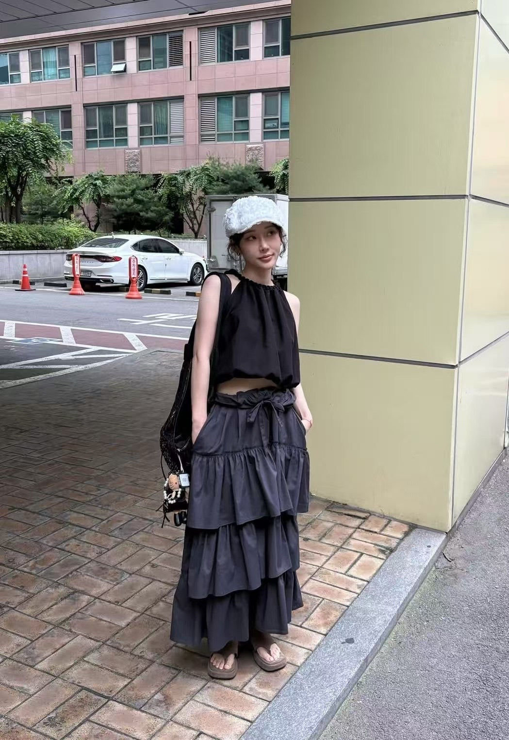 個性甜美兼具抽繩蛋糕裙