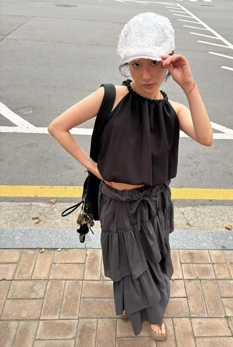 個性甜美兼具抽繩蛋糕裙