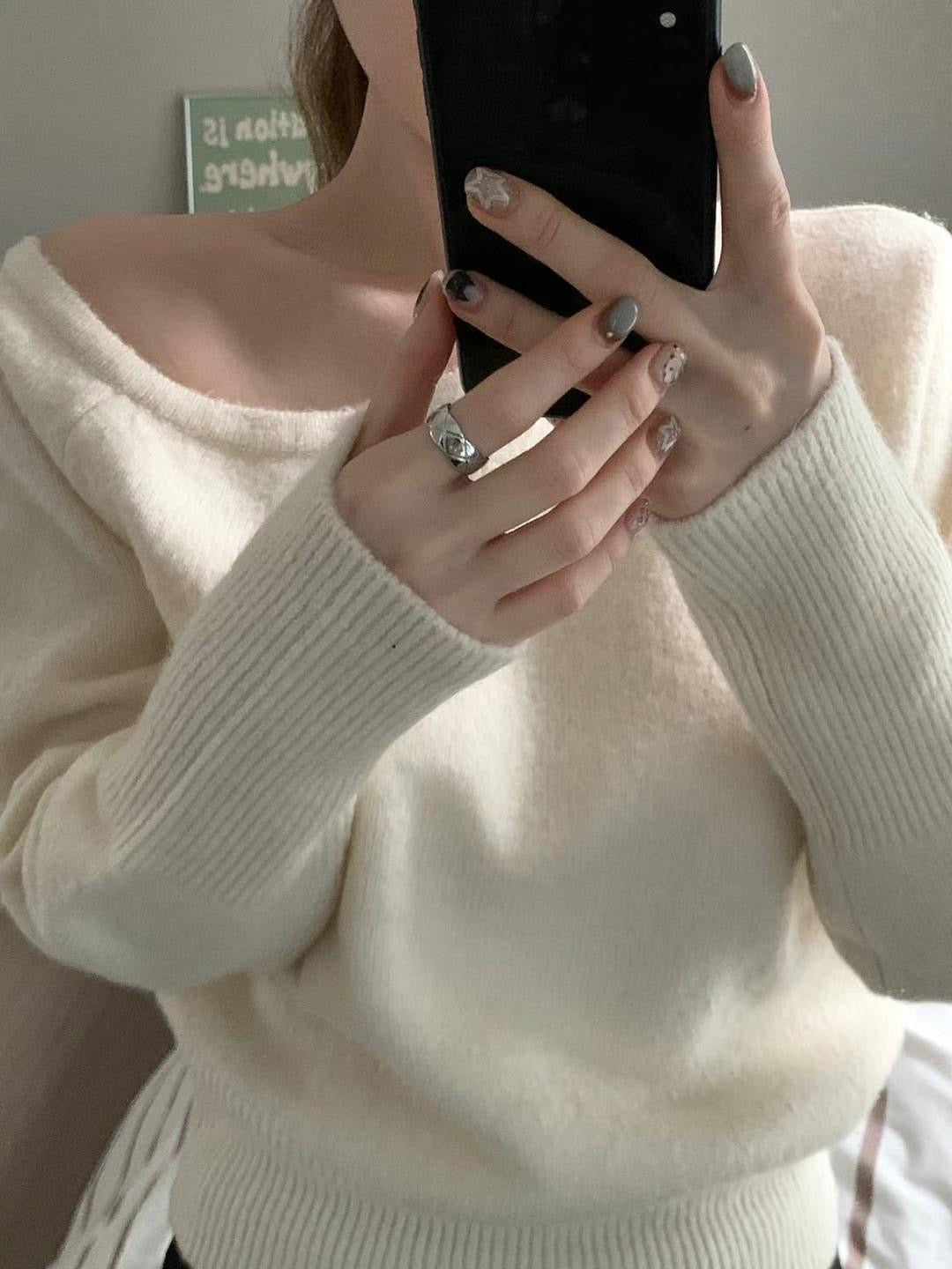 小香風寬版菱格紋開口戒