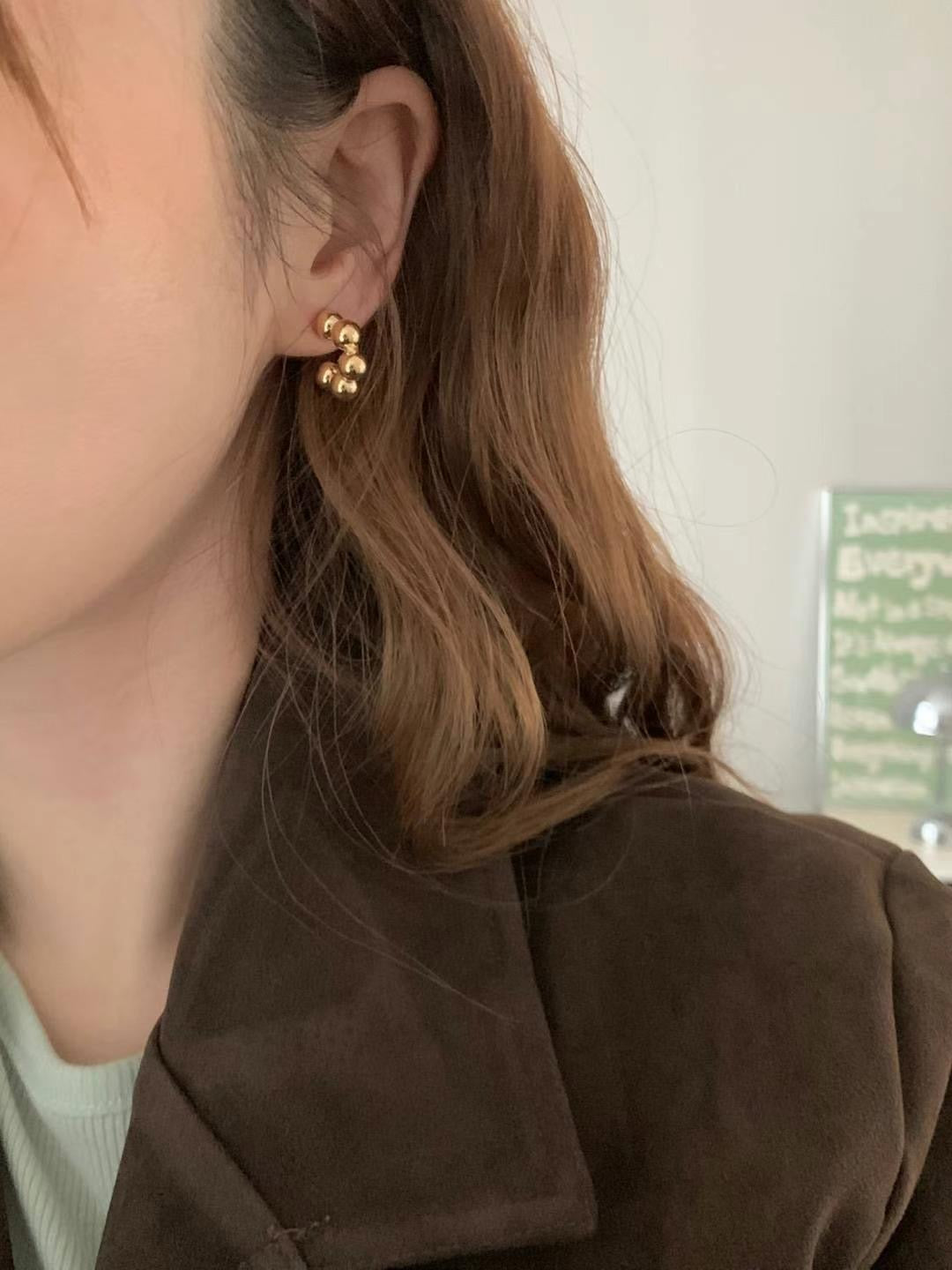 簡約珠珠C字耳針